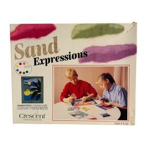 Crescent Sand Art‎ Kit Craft Set Sea Scape Vtg 1993 Cardboard Board Activity NEW